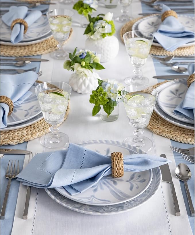 Solino Home Linen White Table Runner 156 Inches Long - 100% Pure Linen Extra ...