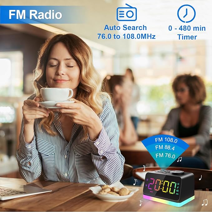 JALL Digital Alarm Clock with FM Radio - Image 3