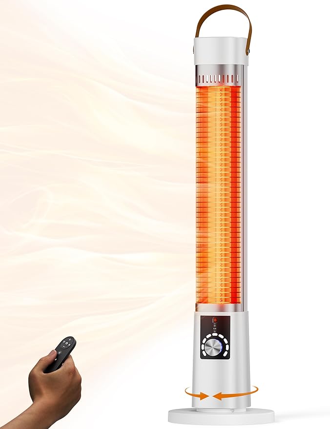 Patio Heater for Outdoor Use, Infrared Electric Outdoor Heater, 1500W Instant by Aerozy