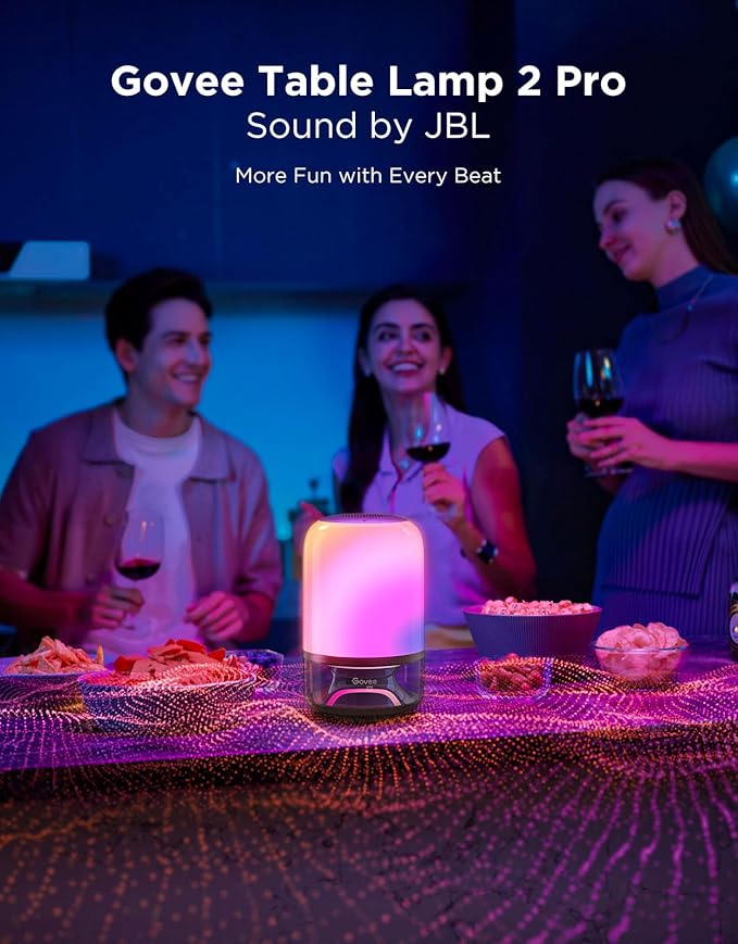 Govee Table Lamp 2 Pro x Sound by JBL, Smart Cordless Table Lamp - Image 2