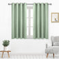 DWCN Light Green Curtains 54 Inches Long, Thermal Blackout Drapes by DWCN