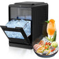 Kismile Crescent-Shaped Ice Maker Countertop, Self-Cleaning Portable Ice Machine by Kismile