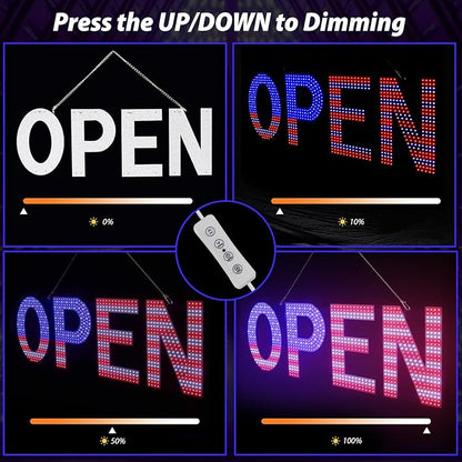 LED Open Signs for Business, Ultra Bright Adjustable Open Light Up Sign Led for - Image 2