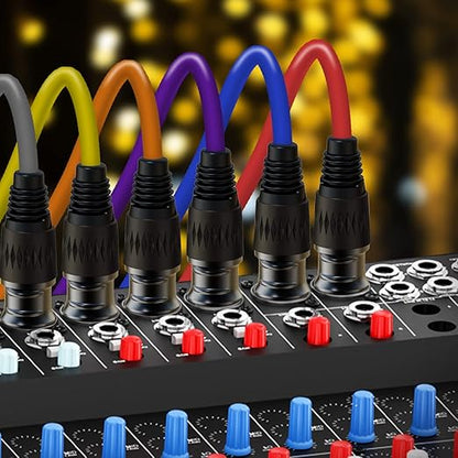 AuxLink XLR Cables, Microphone Cable 6ft 10 Pack, XLR Male to Female - Image 6