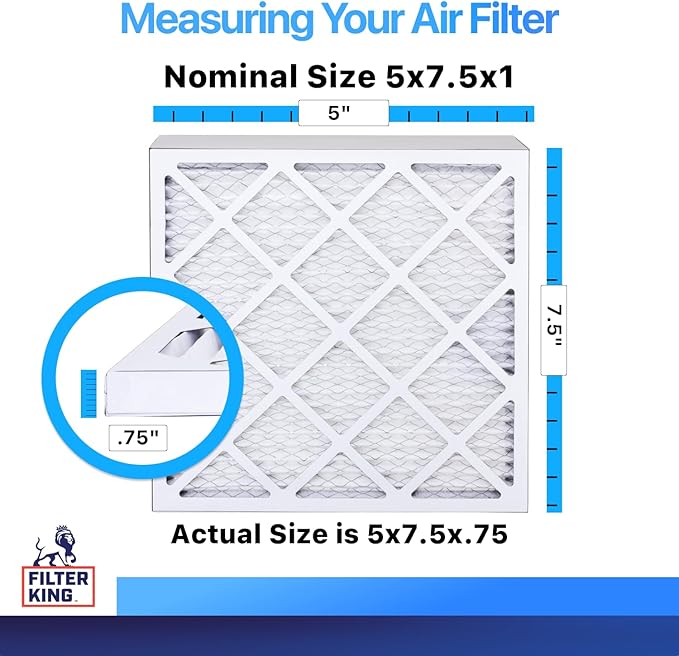 Filter King 5x7.5x1 Air Filter | 4-PACK | MERV 8 HVAC Pleated A/C Furnace - Image 2