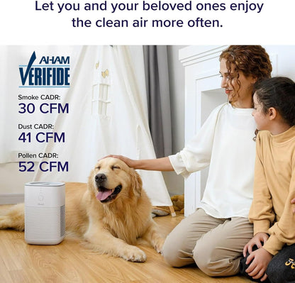 levoit air purifiers for home bedroom dorm room shown in use