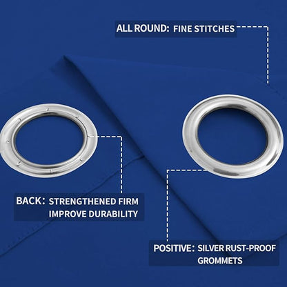Easy-Going Blackout Curtains for Bedroom, Solid Thermal Insulated Grommet and - Image 4