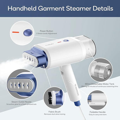 Newbealer Steamer for Clothes, 1200W Travel Steamer - Image 2
