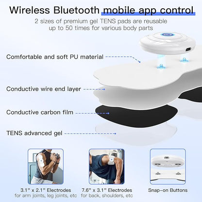 Wireless TENS & EMS Unit Back Pain Relief Massager - Image 2