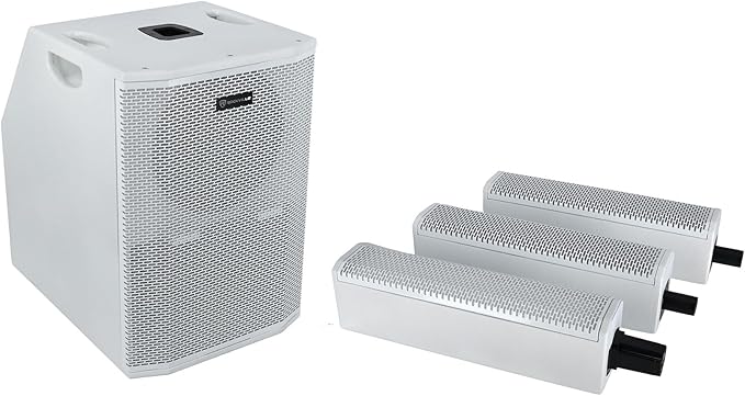 Rockville TITAN ARRAY SYSTEM White, 3200W Powered Column Array Speaker System - Image 4