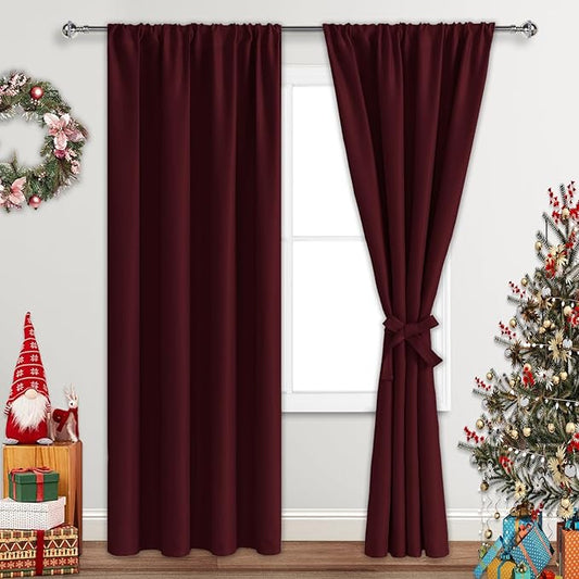 JIUZHEN Christmas Blackout Curtains by JIUZHEN