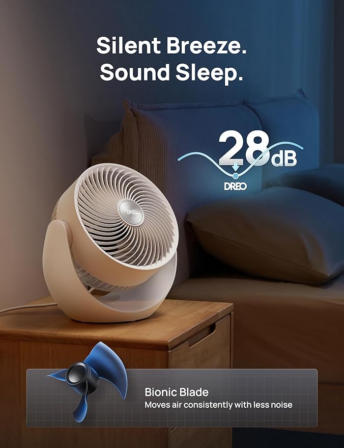 Dreo Fan for Bedroom, Table Air Circulator for Whole Room, 11 Inch, 40ft Strong - Image 5