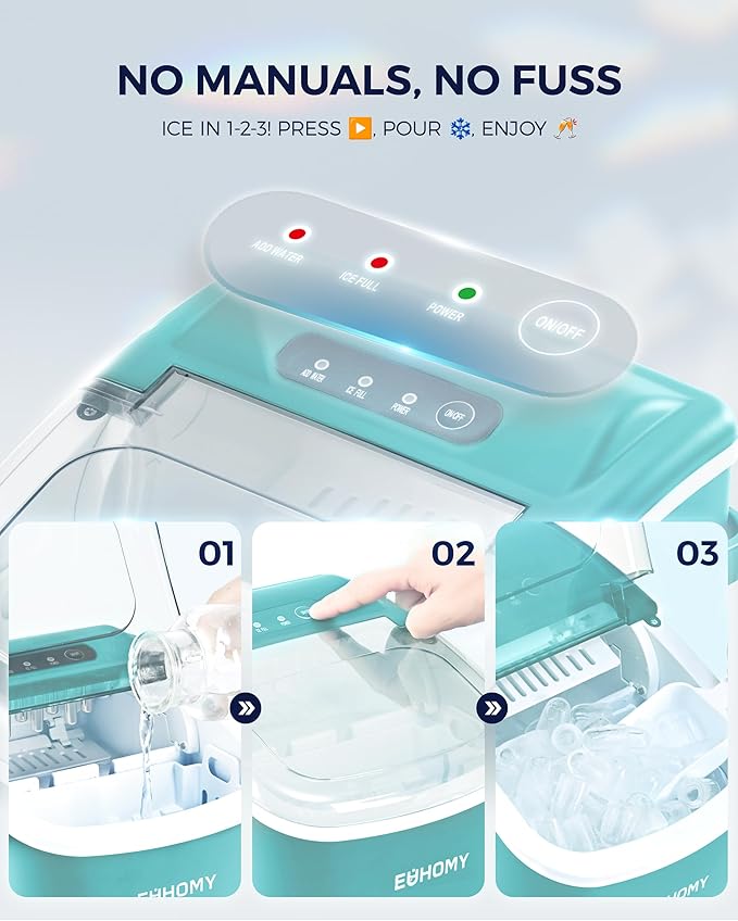 EUHOMY Countertop Ice Maker Machine - Image 6