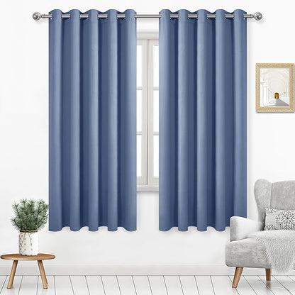 DWCN Blackout Curtains 63 Inch Length, Room Drakening Drapes by DWCN