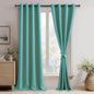 JIUZHEN Turquoise Blackout Curtains by JIUZHEN