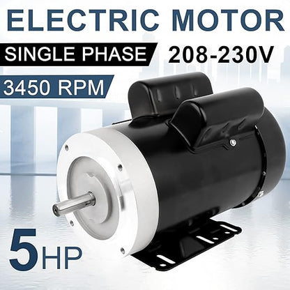 5HP Electric Motor 3450RPM General Purpose Single Phase Motor 208-230V 56C - Image 6