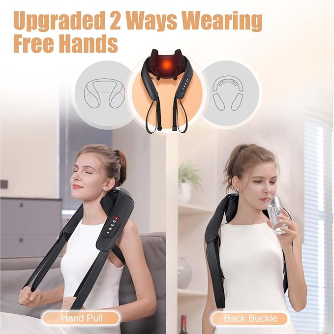 Shiatsu Back and Neck Massager, Cordless Shoulder Massager - Image 2