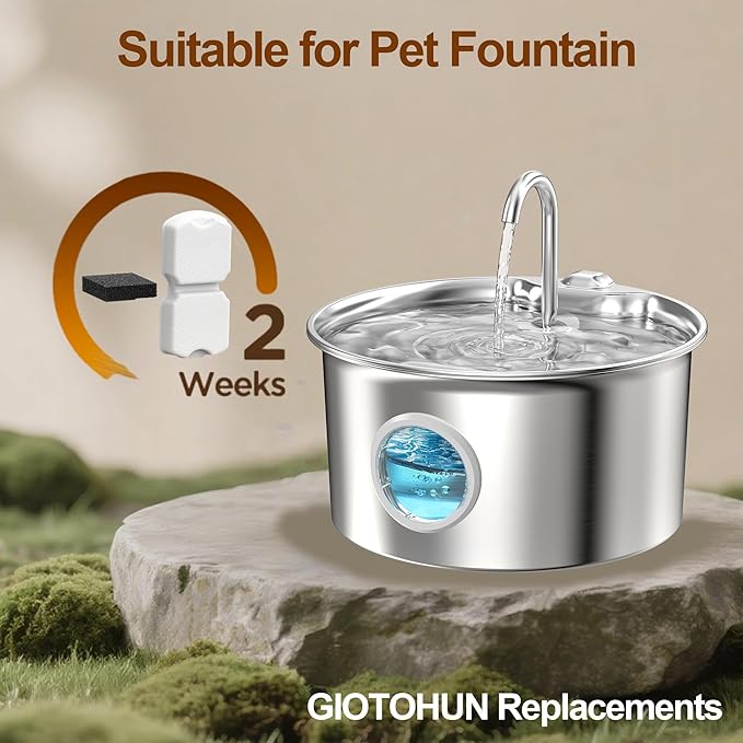 GIOTOHUN Cat Water Fountain Filter: 24 Cat Fountain Filter Replacement - Image 2