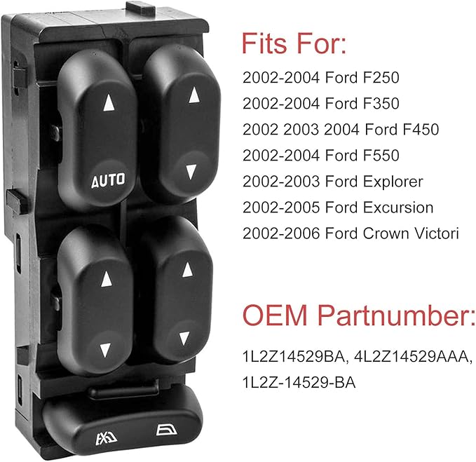1L2Z14529BA Driver Side Power Master Power Window Switch Compatible - Image 5