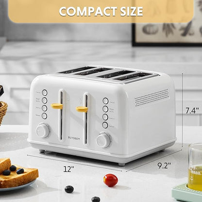 BUYDEEM DT640 4-Slice Toaster, Extra Wide Slots, Stainless Steel - Image 6