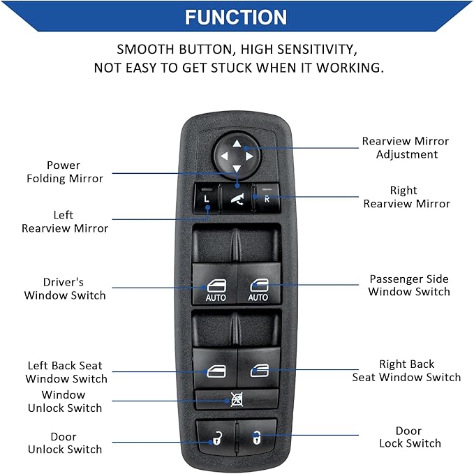 Obaee Driver Side Power Window Switch Compatible - Image 4