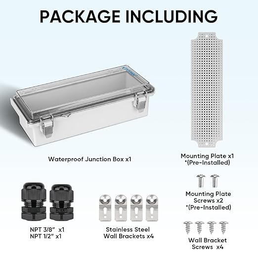 TICONN Waterproof Electrical Junction Box IP67 ABS Plastic Enclosure - Image 6