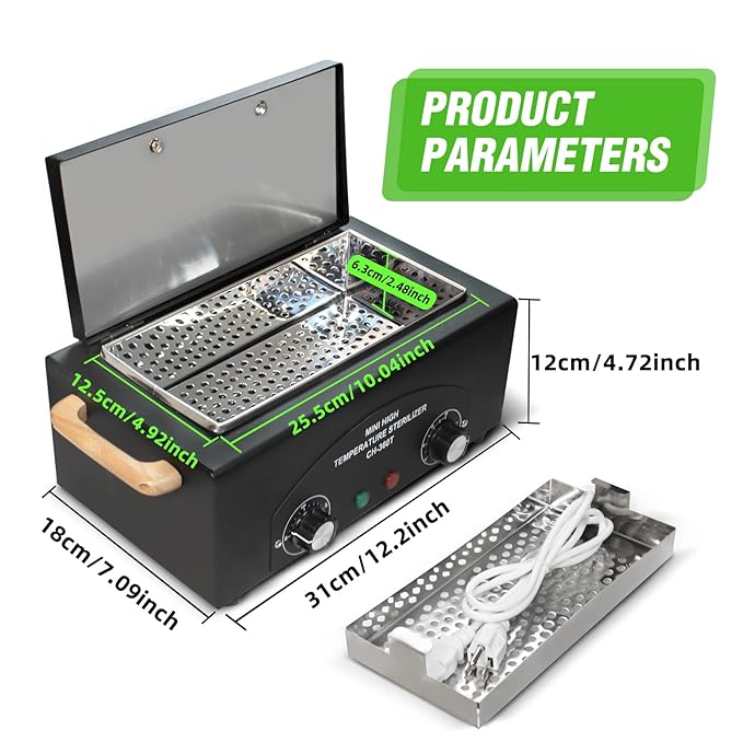 High Temperature Metal Tool Cleaning Box, 110V 300W 1.5L - Image 2
