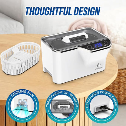 LifeBasis Ultrasonic Jewelry Cleaner, Professional 45kHz Ultrasonic Cleaner - Image 5