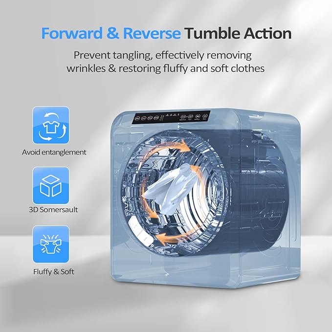 ROVSUN 3.5CuFt Portable Clothes Dryer and 25LBS Full-Automatic Washing Machine - Image 4