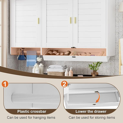PAKASEPT 44.8" W Kitchen Wall Cabinet, Laundry Room Cabinets - Image 5