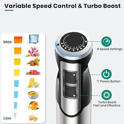1800W Immersion Blender Handheld 4-in-1 Hand Blender Stick - Image 6
