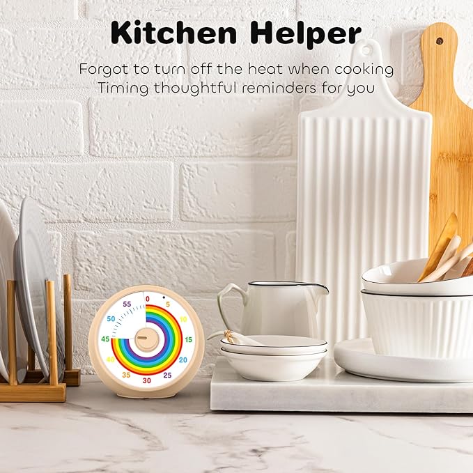 Visual Timer for Kids, 60-Minute Countdown Timer for Classroom Office Kitchen - Image 5