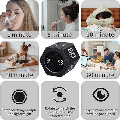 LUCKY TIME Productivity Timer Flip Gravity Sensor Pomodoro Cube Timer Countdown - Image 2