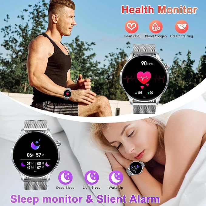 Smart Watch for Men Women Fitness: Make Answer Call Running Digital Mens - Image 3