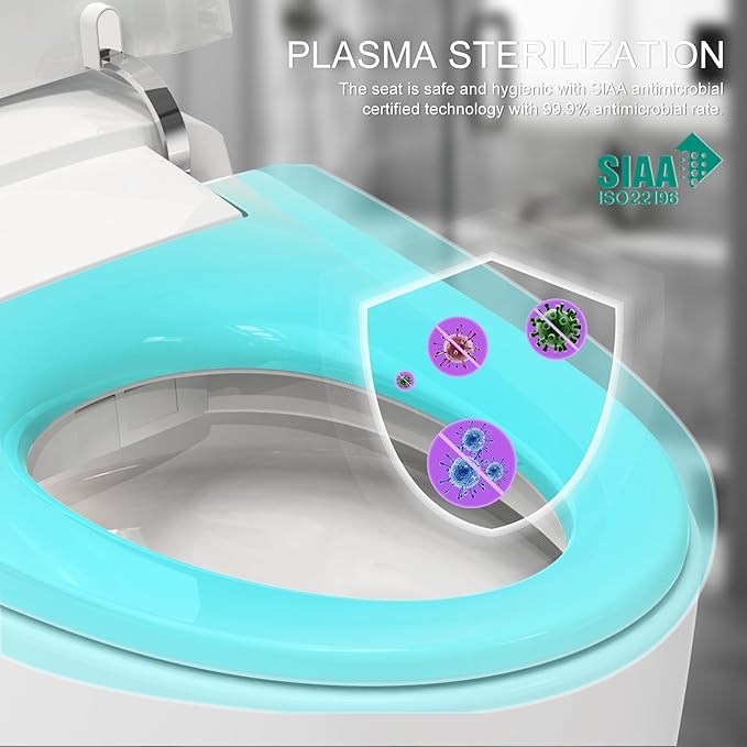 Smart Toilet with Bidet Built in, Heated Bidet, Auto Open/Close Lid, Foot - Image 7