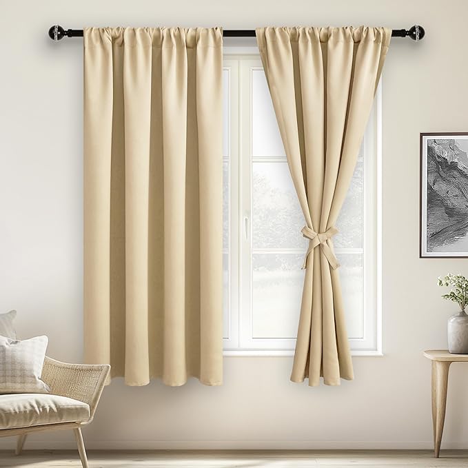 JIUZHEN Blackout Curtains for Bedroom– Thermal Insulated, Noise Reducing Room by JIUZHEN