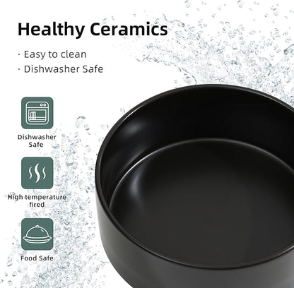 Ceramic Raised Dog and Cat Bowl Set, 2 Heights Elevated Stand, Food and Water - Image 7