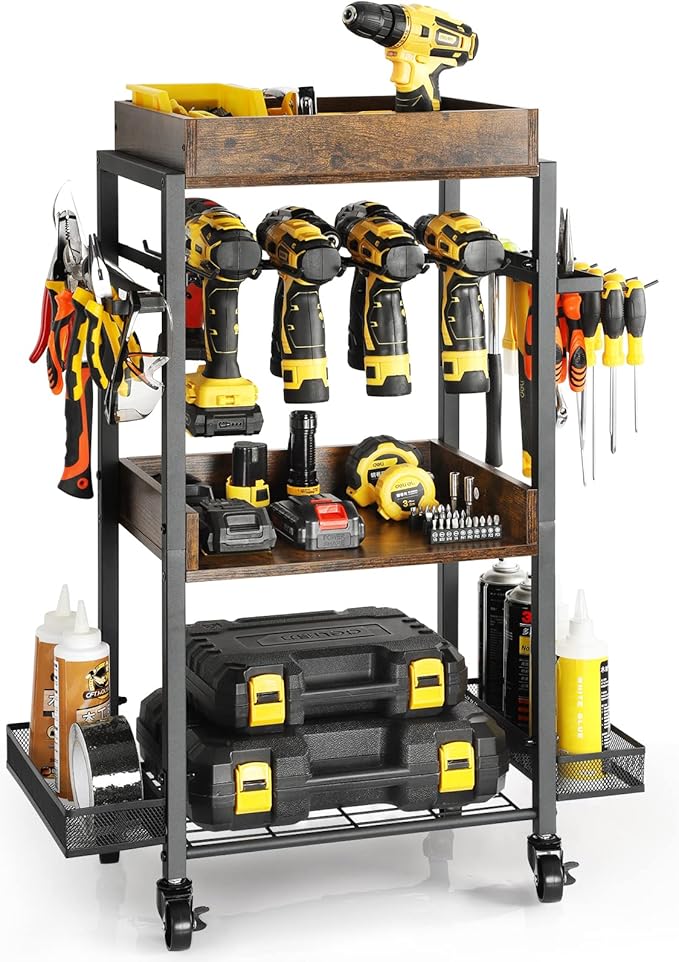 Olakee Power Tool Organizer Garage Storage Organization Shelving Tool Holder by Olakee