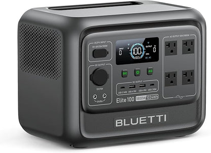 BLUETTI Elite 100 V2 Portable Power Station, 1024Wh LFP Battery Backup w/ 4 by BLUETTI
