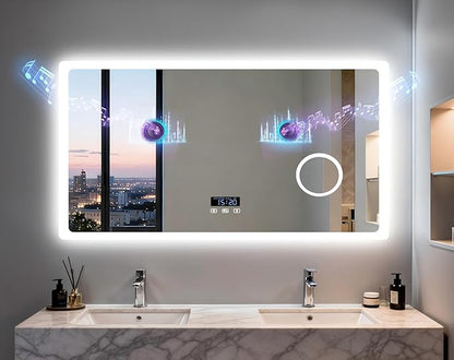 LUVODI Bathroom LED Wall Mirror: 48x24 inch Rectangle Makeup Vanity by LUVODI