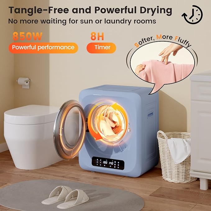VCJ Portable Dryer for Laundry, 12lbs Clothes Dryer - Image 4