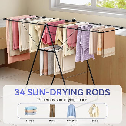APEXCHASER Clothes Drying Rack, Foldable Oversized Drying Rack Clothing - Image 4