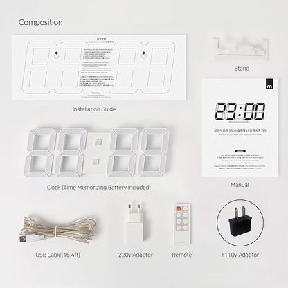 mooas 3D Pure Slim M LED Clock - Image 8