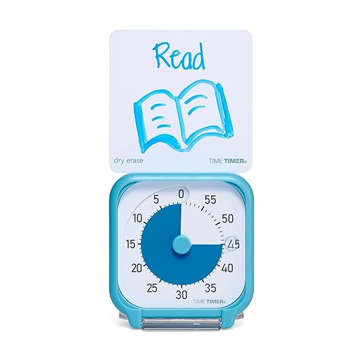 Time Timer 3 Inch Visual Timer – 60-Minute Quiet Portable Countdown Timer by TimeTimer