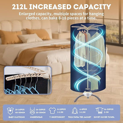 Portable Clothes Dryer Upgraded Large Capacity, Mini 900W Foldable Portable - Image 4