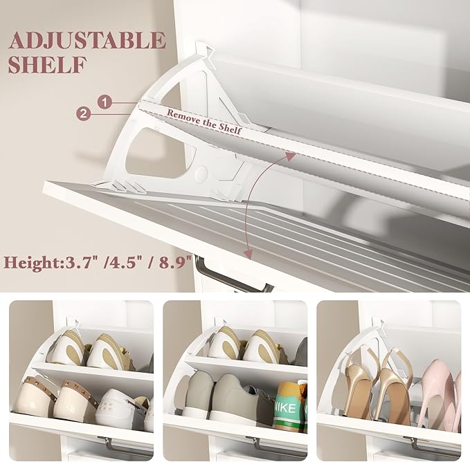 Narrow Shoe Storage Cabinet - Image 3