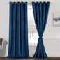 JIUZHEN Navy Velvet Curtains 84 inches by JIUZHEN
