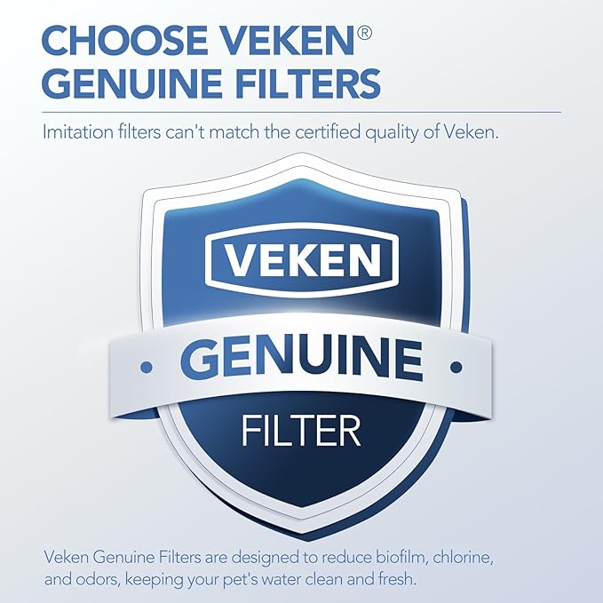 Veken Cat Water Fountain Filters, 4 Pack Replacement Filters & 4 Pack - Image 2