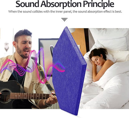 18Pack Hexagon Acoustic Panels 12" X 10" X 0.4" Sound Proof Panels, High - Image 5