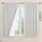 LAMIT Light Grey Linen 100% Blackout Window Curtains by LAMIT